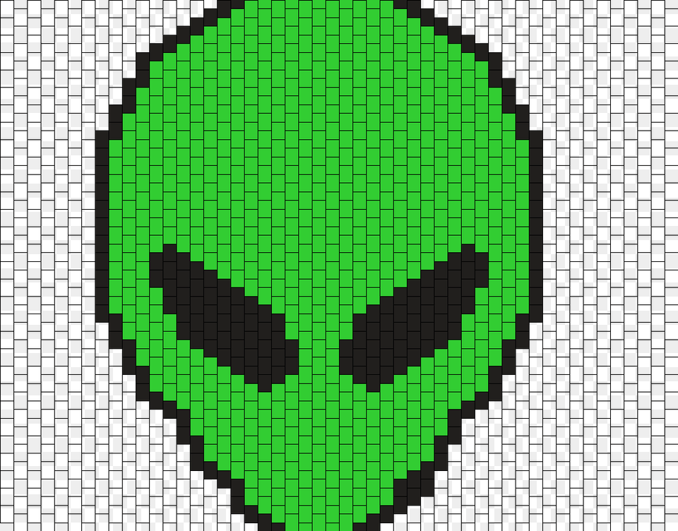 Alien Head W Border Deadpool Logo Pixel Art, Green, Blackboard Free Png