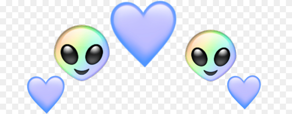 Alien Heart Emoji Rainbow Blue Aesthetic Pastelcolors Pastel Heart Emoji Free Transparent Png