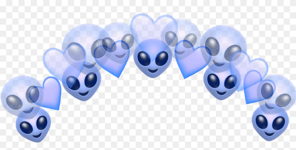 Alien Heart Tumblr Aliens Emoji Emojis Crown Alien Emoji Crown Transparent, Accessories, Sphere, Pattern Png