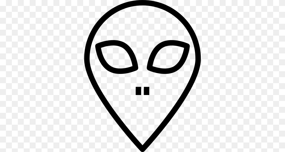 Alien Icon, Gray Png Image