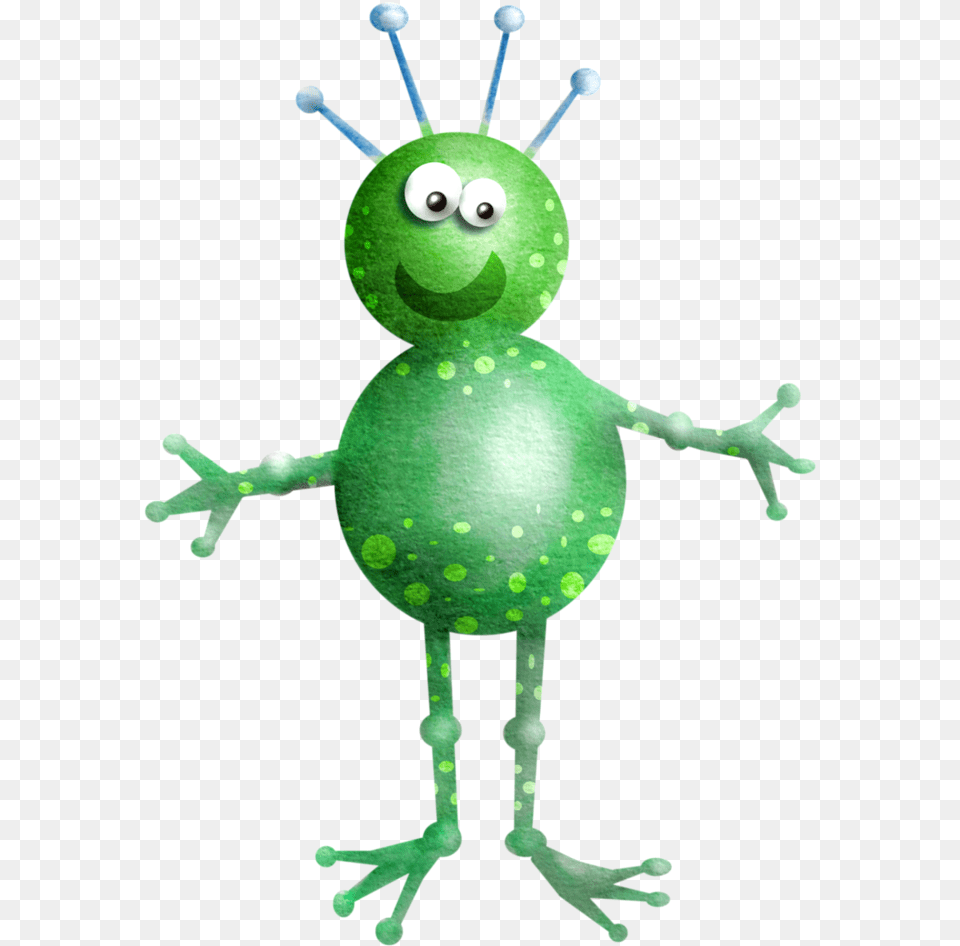 Alien Illustration, Green, Toy, Amphibian, Animal Free Transparent Png