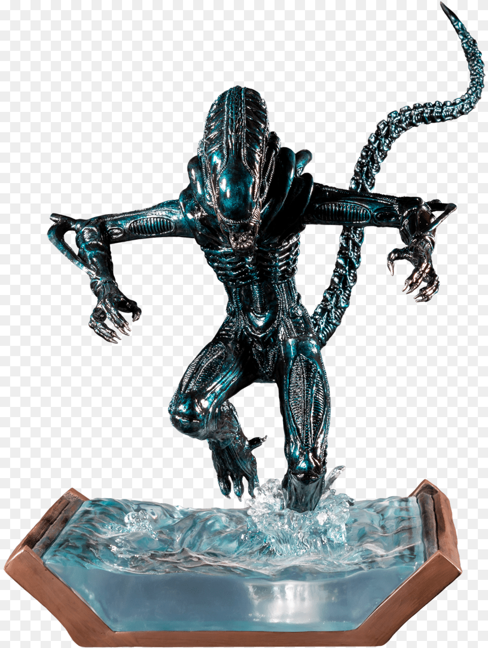 Alien In Water Statue New Paint 1 306 Aliens Water Attack Statue, Figurine, Animal, Dinosaur, Reptile Free Png