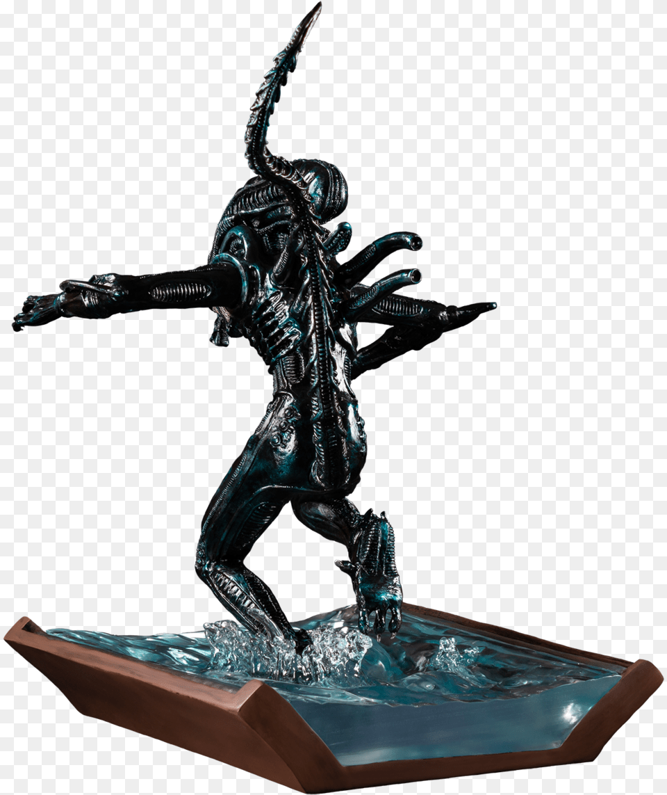 Alien In Water Statue New Paint 5, Figurine, Bronze, Animal, Art Free Png