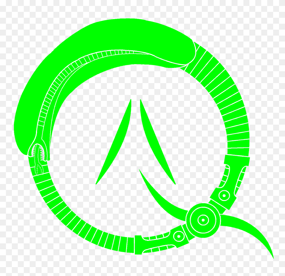 Alien Logo B, Green Png