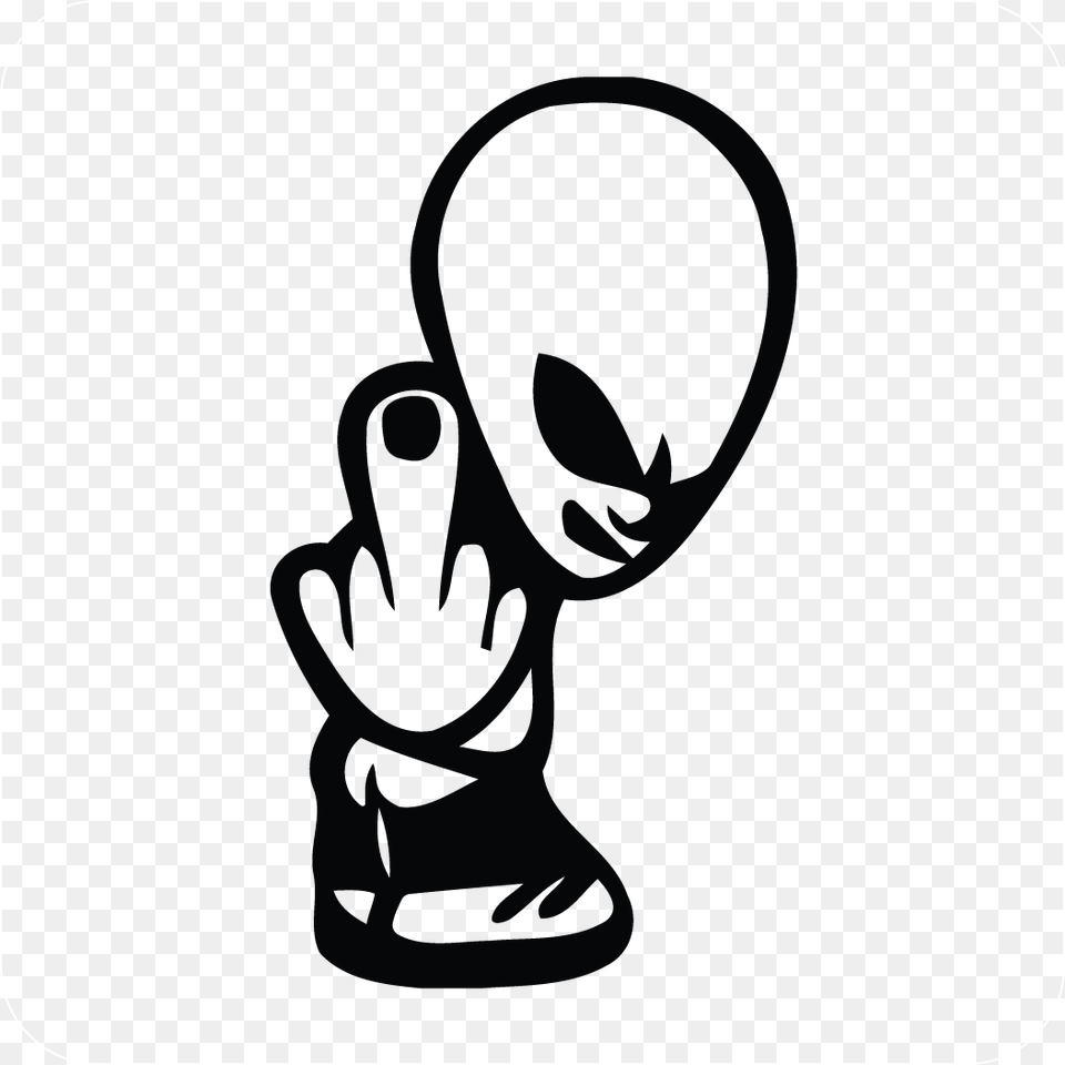 Alien Middle Finger, Silhouette Free Transparent Png