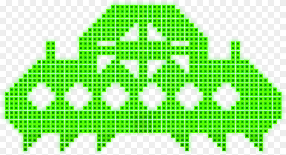 Alien Mothership Space Invader Boss Alien, Green Free Png