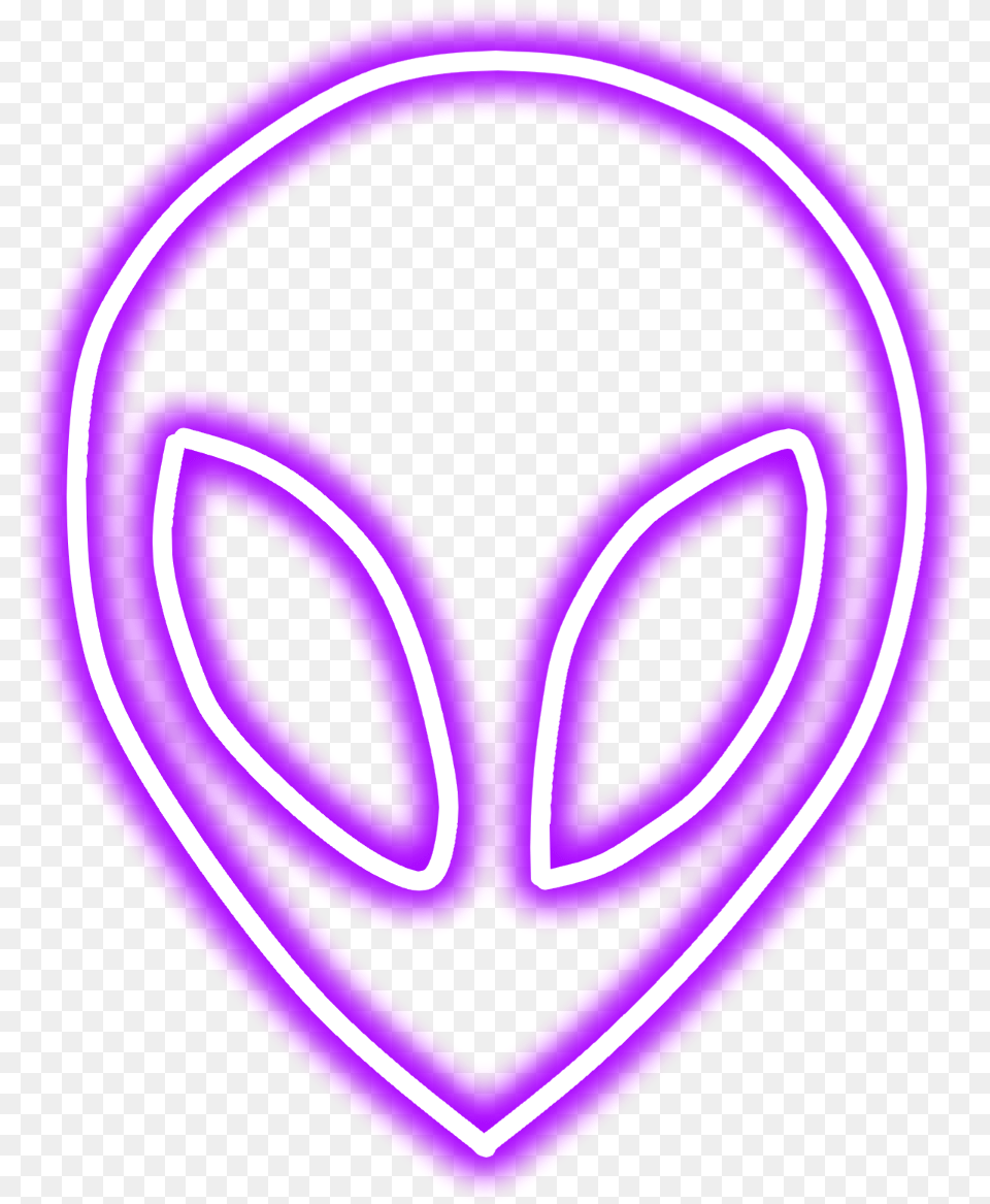 Alien Neon, Light, Purple, Face, Head Free Transparent Png