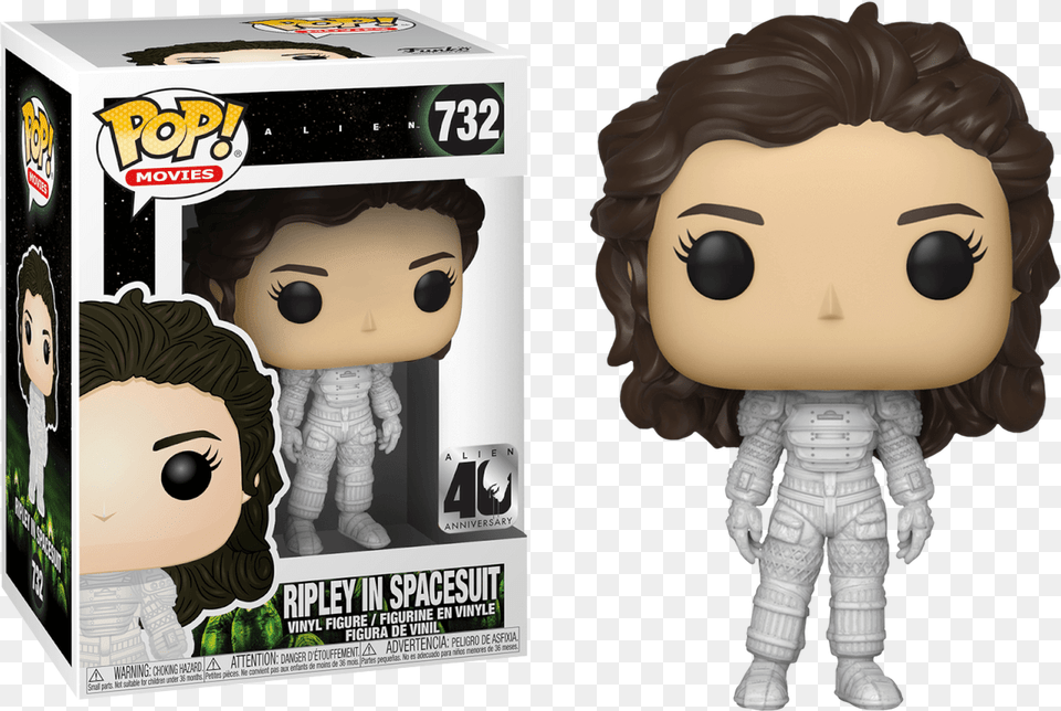 Alien Ripley In Spacesuit 40th Anniversary Pop Vinyl Figure Funko Pop The 100, Doll, Person, Toy, Face Png