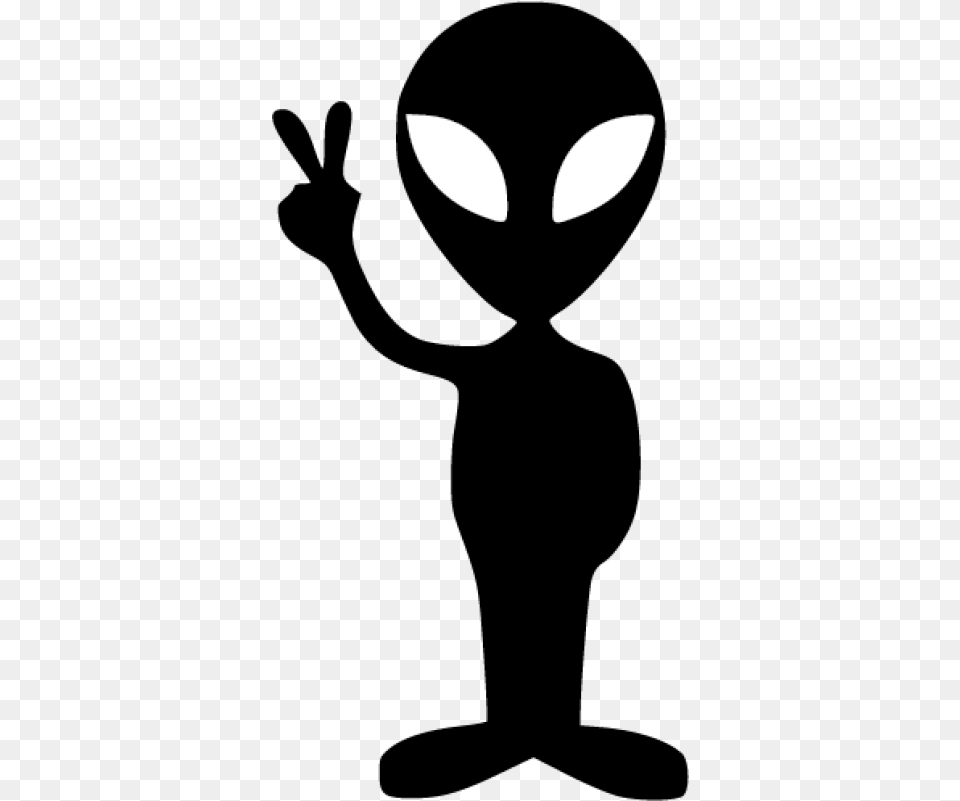 Alien Showing Victory Hand Sign Alien Peace, Animal, Cat, Mammal, Pet Free Png Download