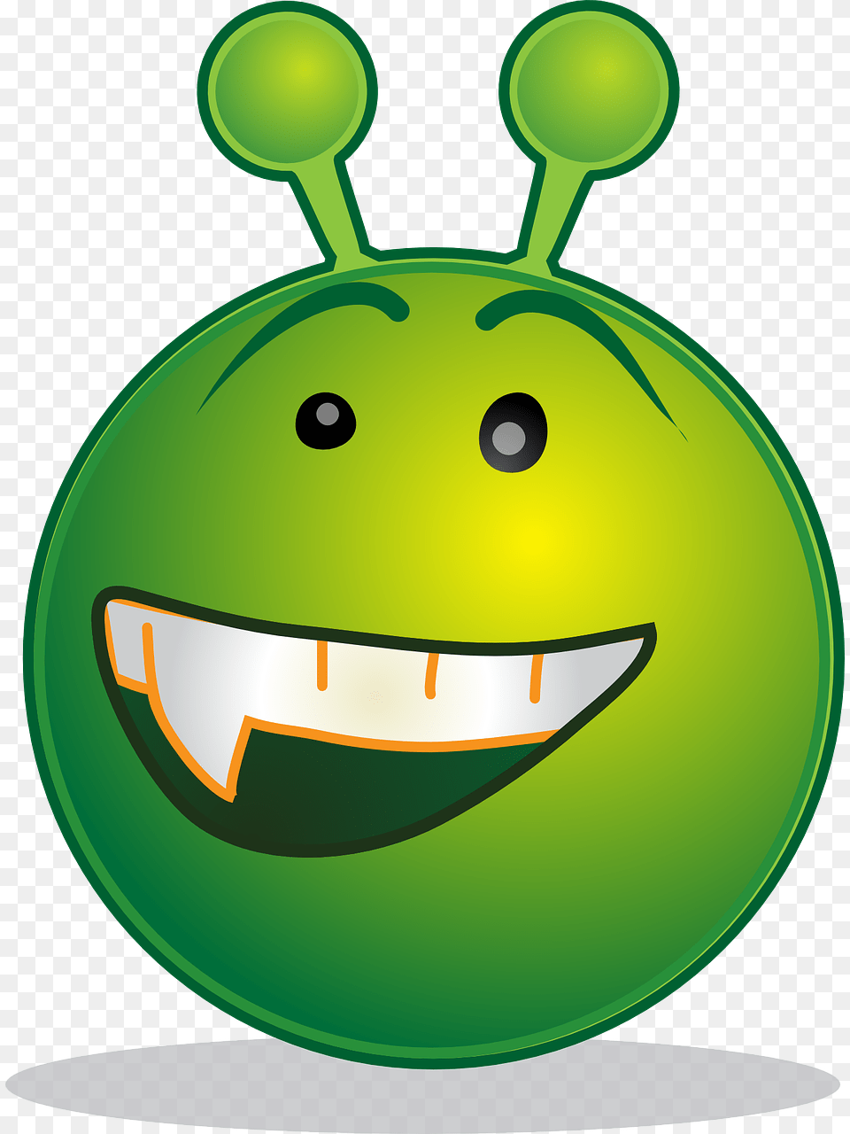 Alien Smiley Emoji Emotion Emoticon Computer Sorry For Time Waste, Green Free Png