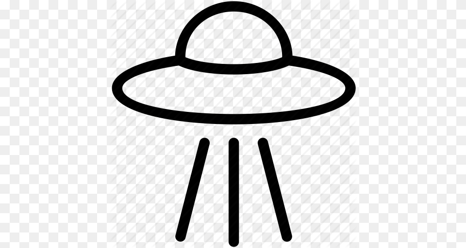 Alien Space Spaceship Thin Ufo Icon, Clothing, Hat, Sun Hat Free Png