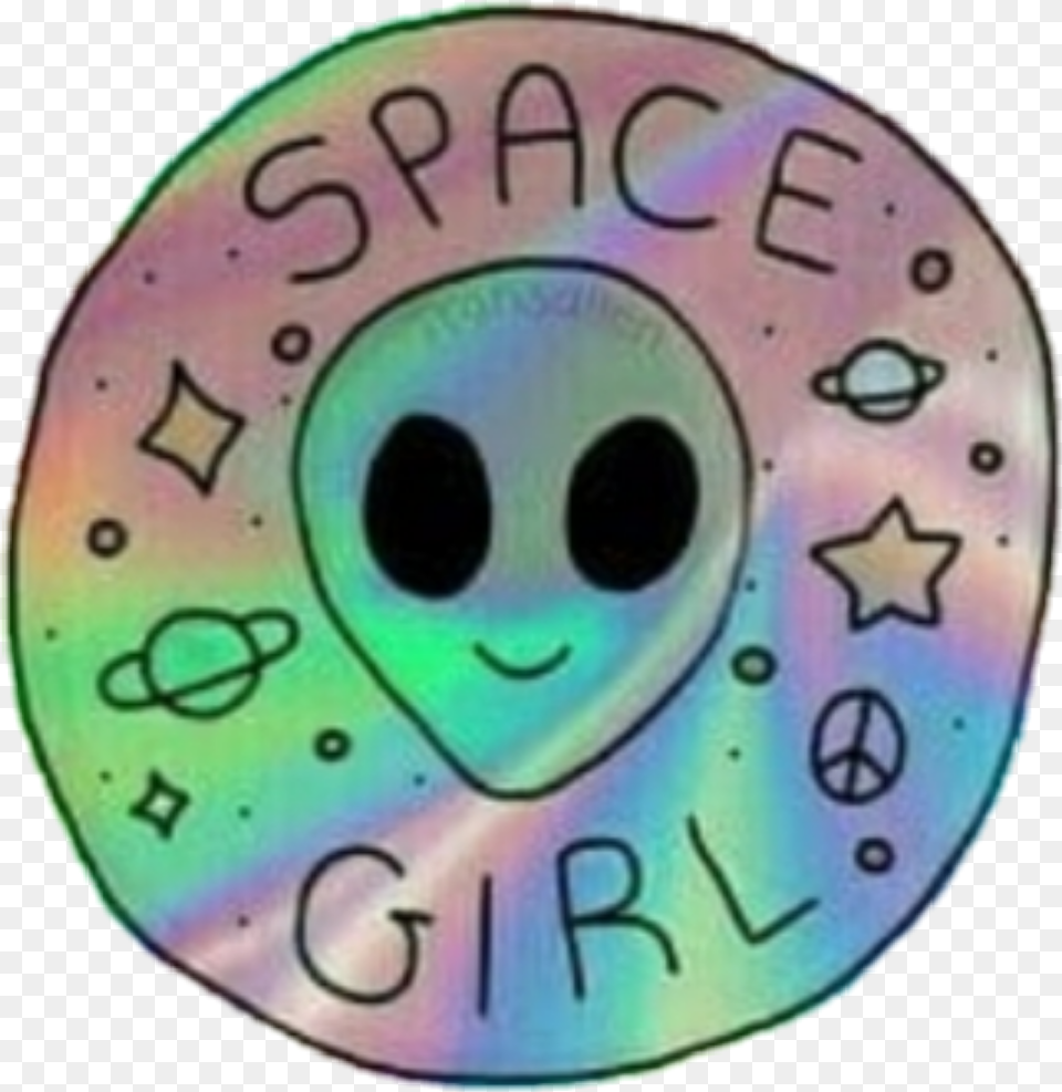 Alien Spacegirl Love Galaxy Galaxyedit Aliens Pastel, Disk, Dvd Png