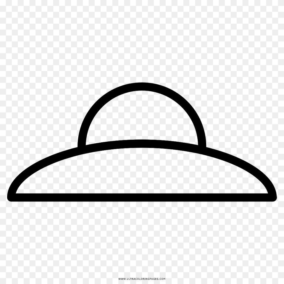 Alien Spaceship Coloring, Gray Free Png