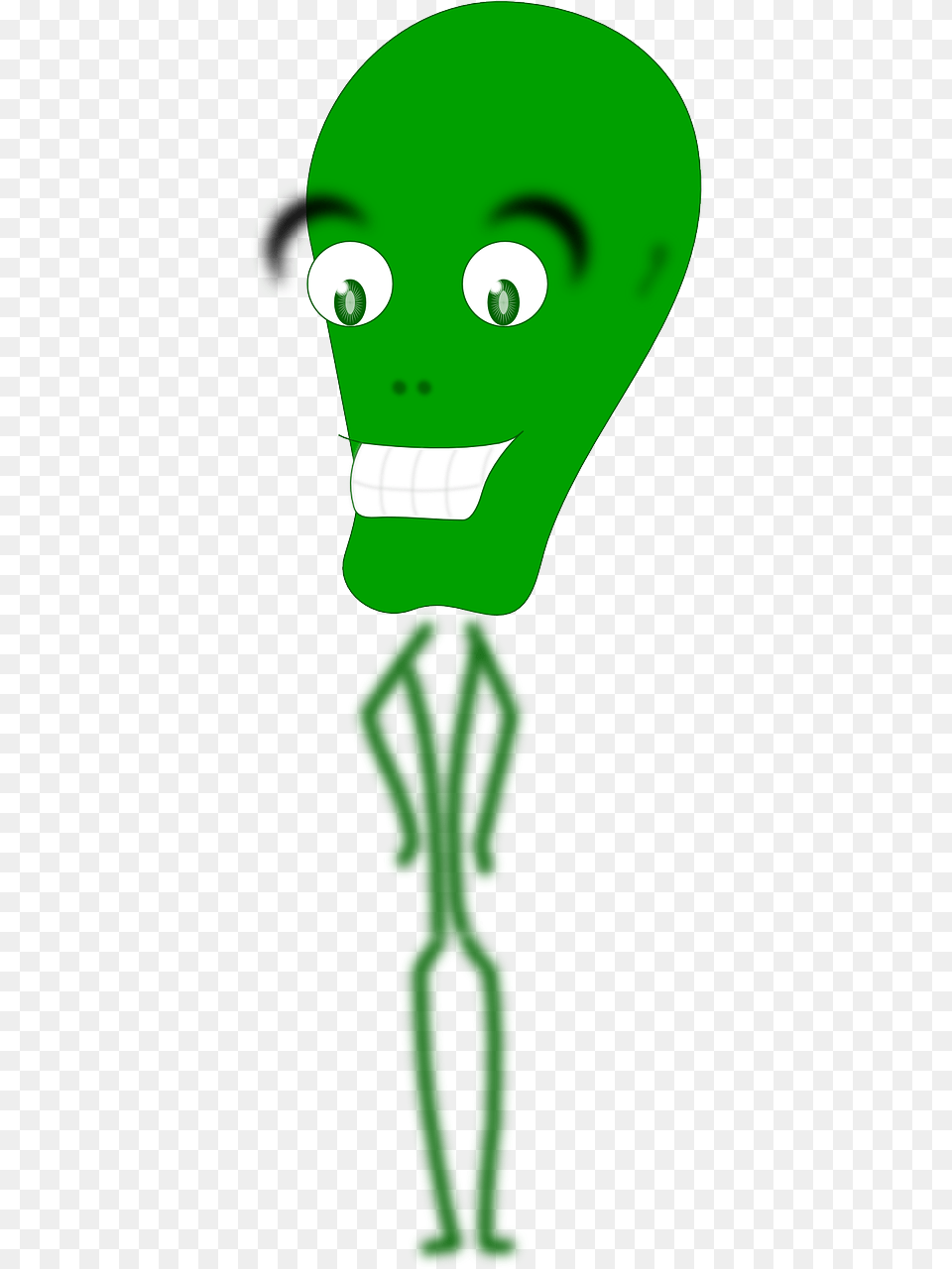 Alien Standing Space Free Photo Clip Art, Green, Light, Person Png
