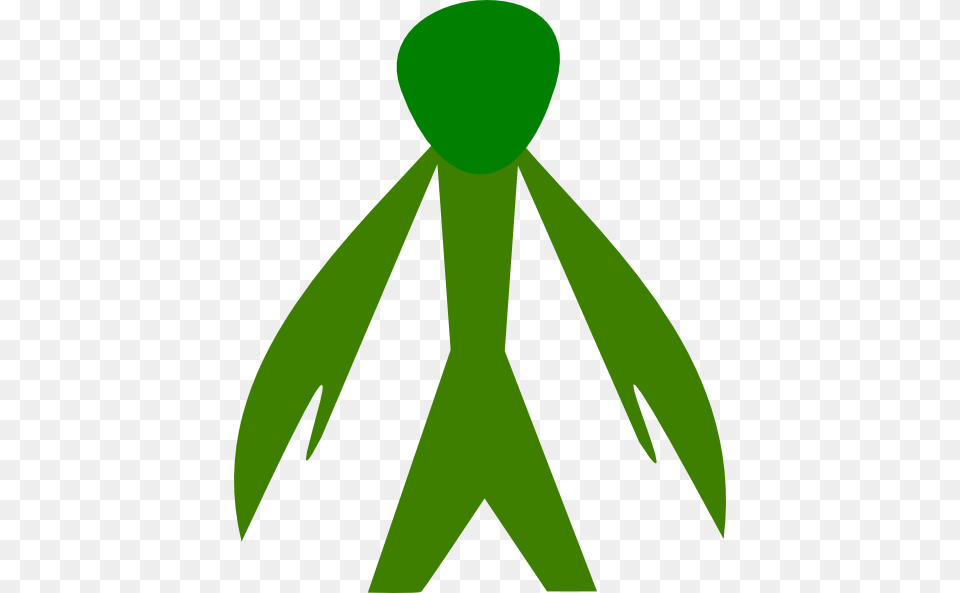 Alien Stick Figure Large Size, Green, Symbol, Leaf, Logo Free Png Download