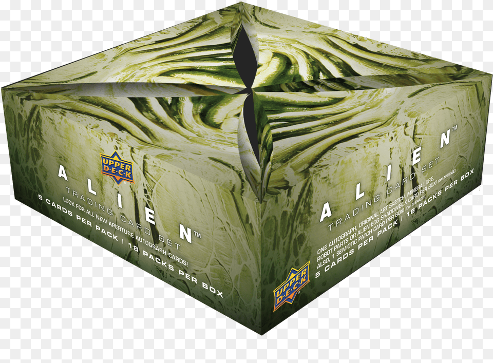 Alien Trading Card Set Is Available In Your Local Hobby Upper Deck Alien Box, Cardboard, Carton, Crate Png