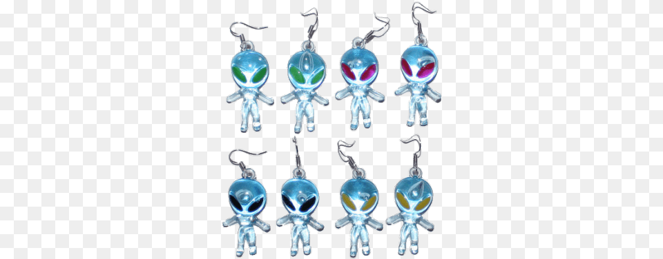 Alien Tumblr Blue Clear Alien Earrings Cyber Alien Babe 90s Vintage, Accessories, Earring, Jewelry, Gemstone Free Transparent Png