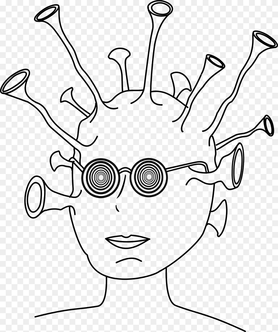 Alien With Glasses Clip Arts Extraterrestre Com Oculos, Gray Png