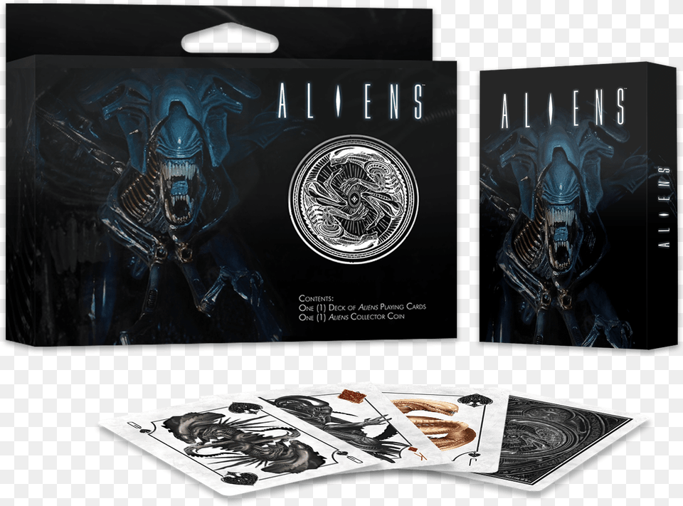 Aliens Gift Set Alien Playing Cards, Book, Publication, Person, Advertisement Free Png Download