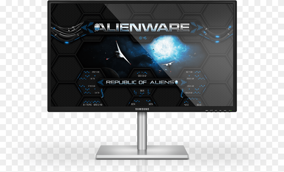 Alienware Wormhole Blue Rainmeter, Computer Hardware, Electronics, Hardware, Monitor Png