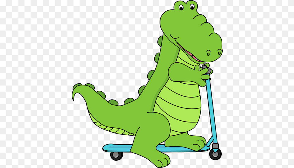 Aligator Art Alligator Riding A Scooter Clip Art Device, Grass, Lawn, Lawn Mower Png Image