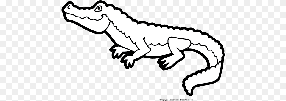 Aligator Tail Library Black And White Crocodile, Animal, Reptile, Fish, Sea Life Free Transparent Png