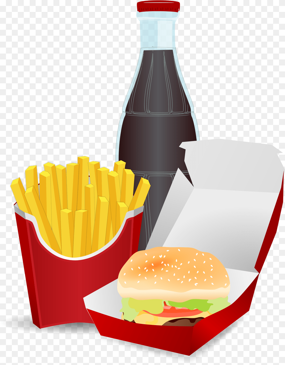 Alimentos No Saludables Dibujos, Burger, Food, Fries Free Transparent Png