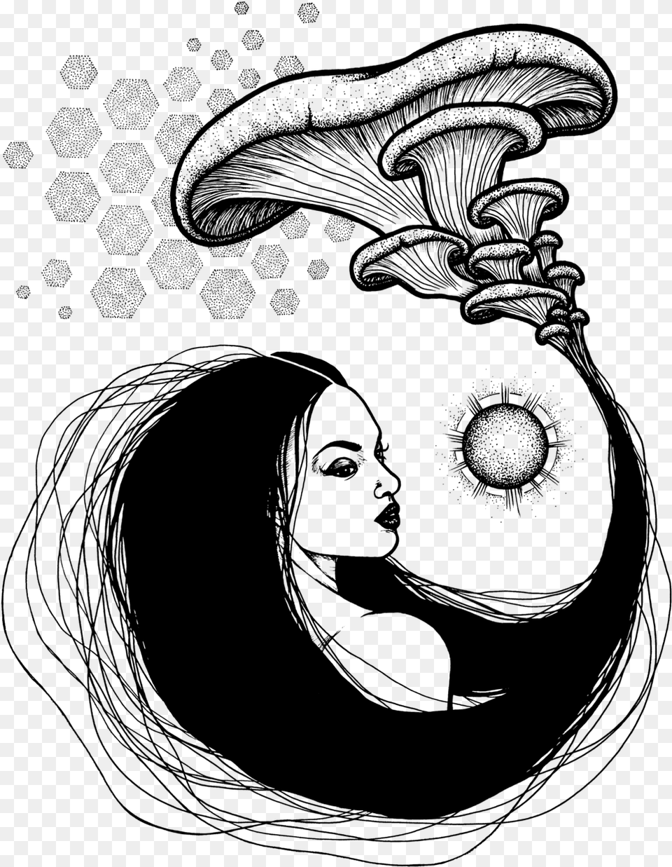 Alison Onyx Art Medicinal Mind Illustration, Gray Png Image
