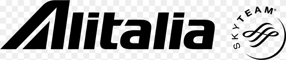 Alitalia Logo Black And White, Gray Free Transparent Png