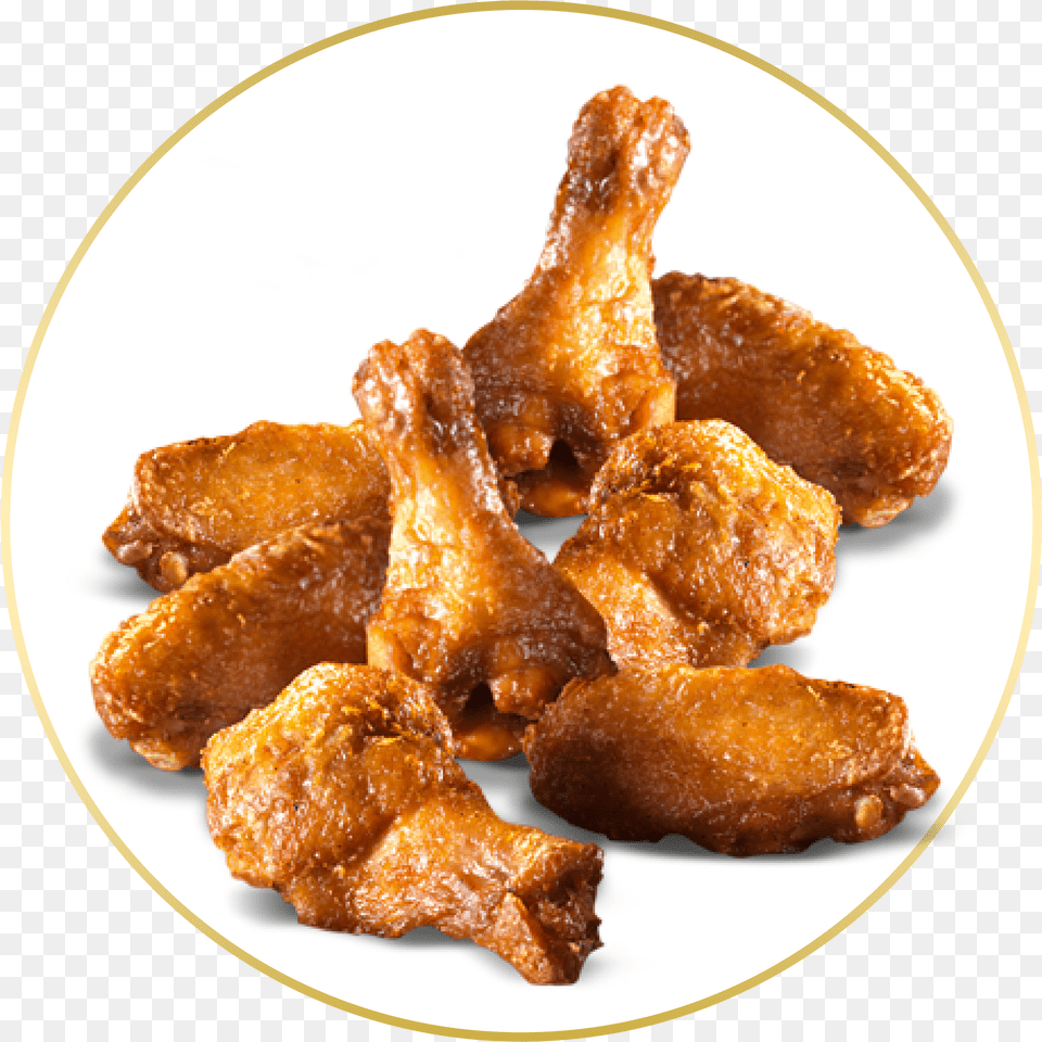 Alitas De Pollo Cooked Chicken Wings Transparent, Food, Fried Chicken, Plate, Meat Free Png Download