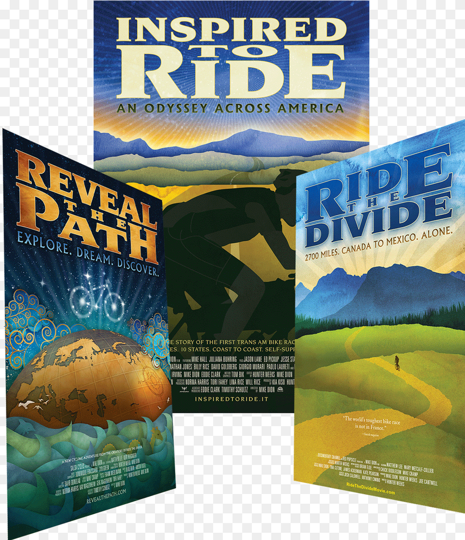 All 3 Films Ride The Divide 2010, Advertisement, Poster, Adult, Male Png Image