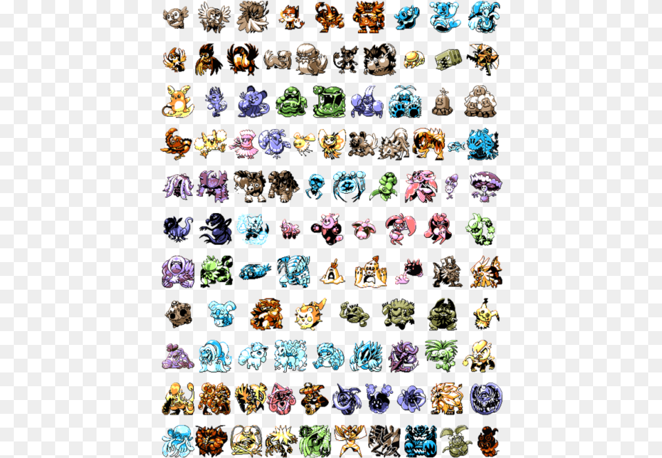All 7th Gen Pokemon, Accessories, Art, Collage, Pattern Free Transparent Png