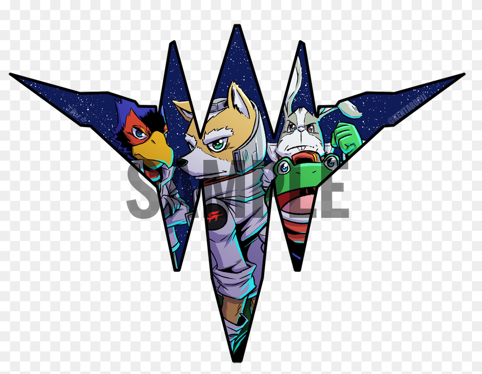 All Aircraft Report Star Fox Vinyl Sticker James Valle, Adult, Female, Person, Woman Free Png