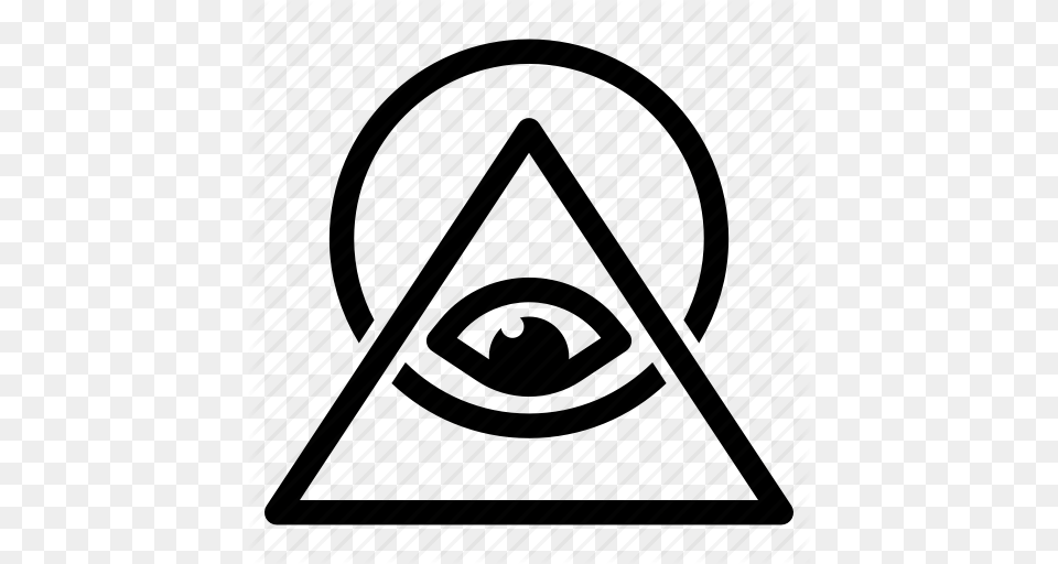 All Eye Illuminati Occult Power Pyramid Seeing Icon, Triangle, Symbol Png Image