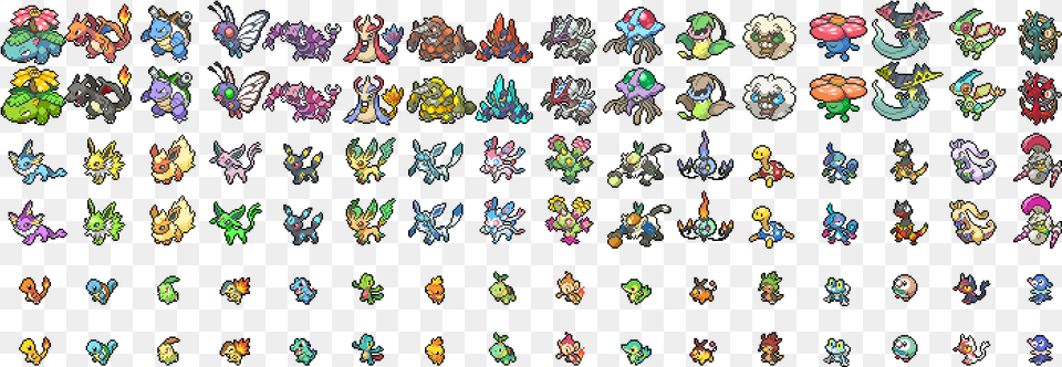 All Gen 8 Sprites, Art, Collage, Pattern, Paper Free Png