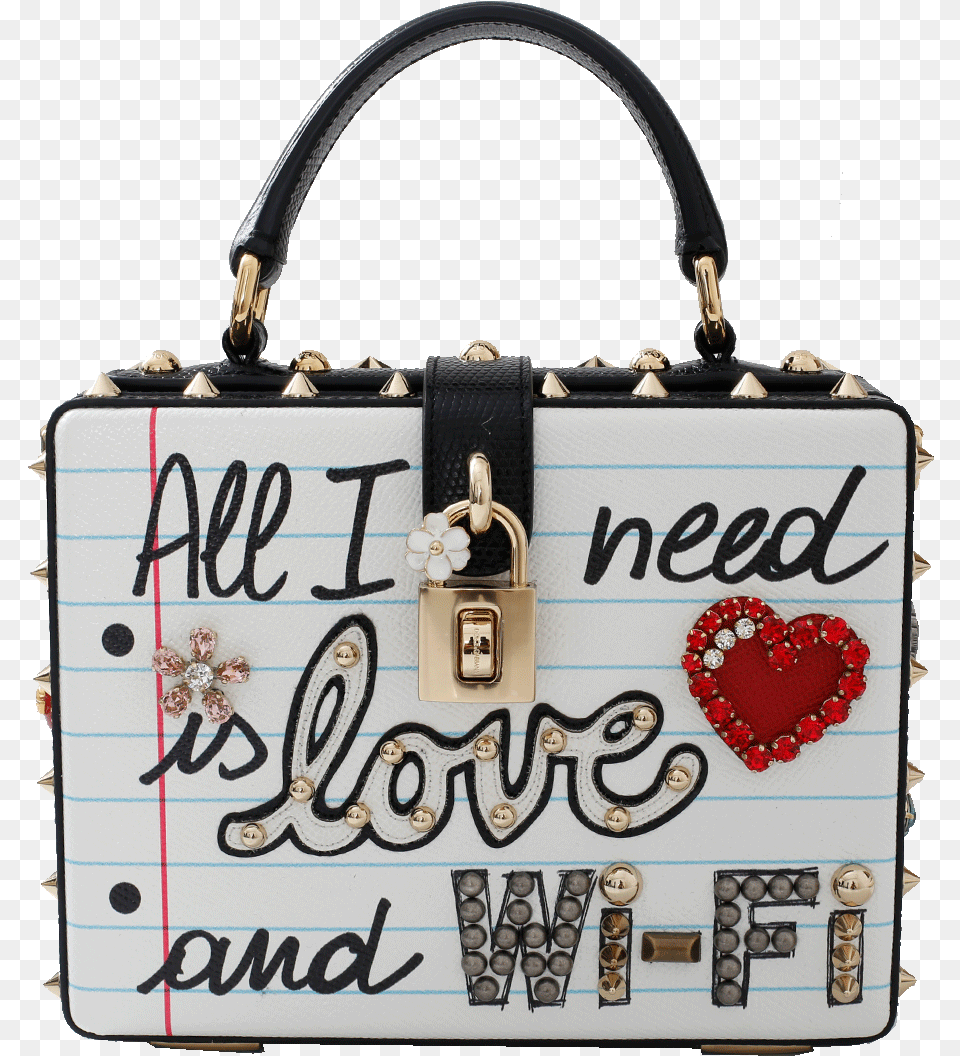 All I Need Is Love And Wifi Bag Marissa Collections Dolce Gabbana Logo, Accessories, Handbag, Purse Png