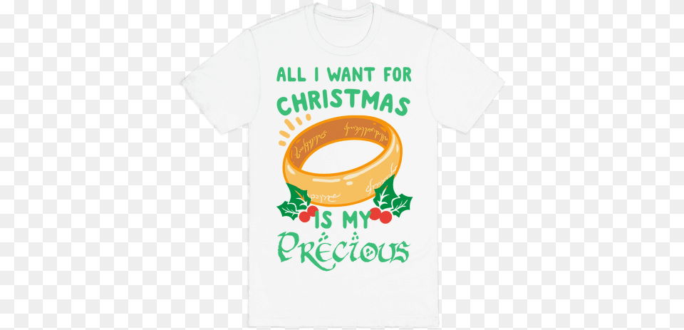 All I Want For Christmas Is My Precious Mens T Shirt Take Care Of Yourself Plant, Clothing, T-shirt, Accessories, Tape Free Png