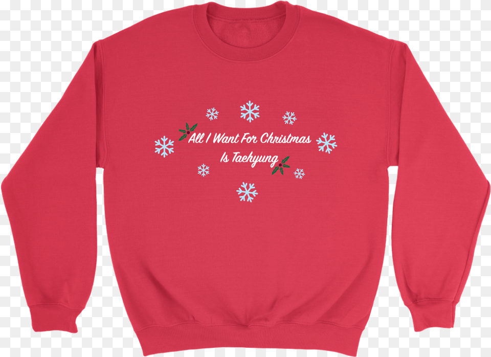 All I Want For Christmas Is Taehyung Collection Sweater, Clothing, Sweatshirt, Sleeve, Long Sleeve Free Png Download