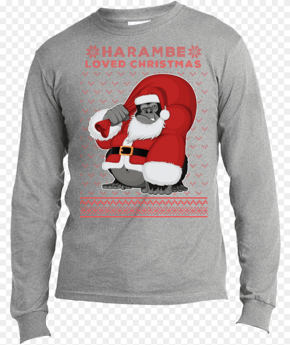 All I Want For Xmas Is Harambe Shirt T Shirt, T-shirt, Sweatshirt, Sweater, Sleeve Free Png