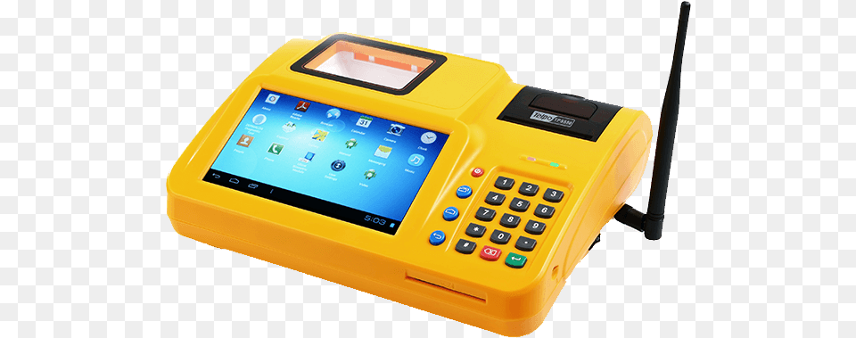 All In One Desktop Pos With Keypad Antenna Barcode Reader, Electronics, Computer, Hand-held Computer Free Png Download
