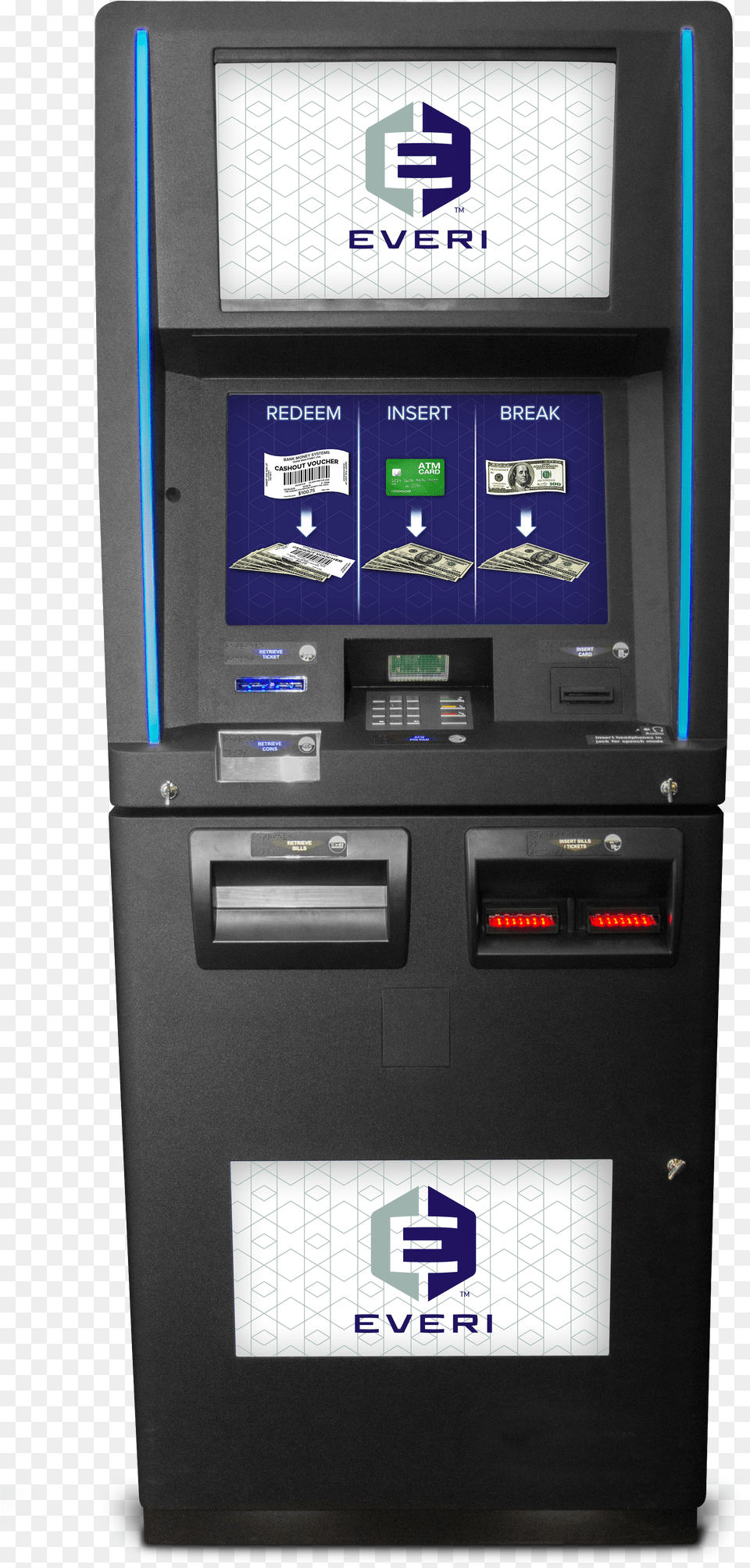 All In One Xchange Everi Games Ticket Redemption Machine, Purple, Text, Number, Symbol Png Image