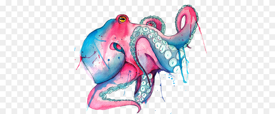 All Mad Here Drawing, Animal, Sea Life, Invertebrate, Octopus Free Png