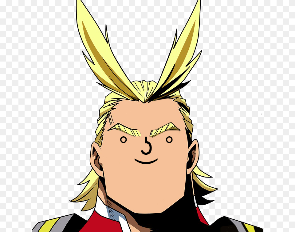 All Might Face Lenny Face All Might, Book, Comics, Publication, Baby Free Transparent Png
