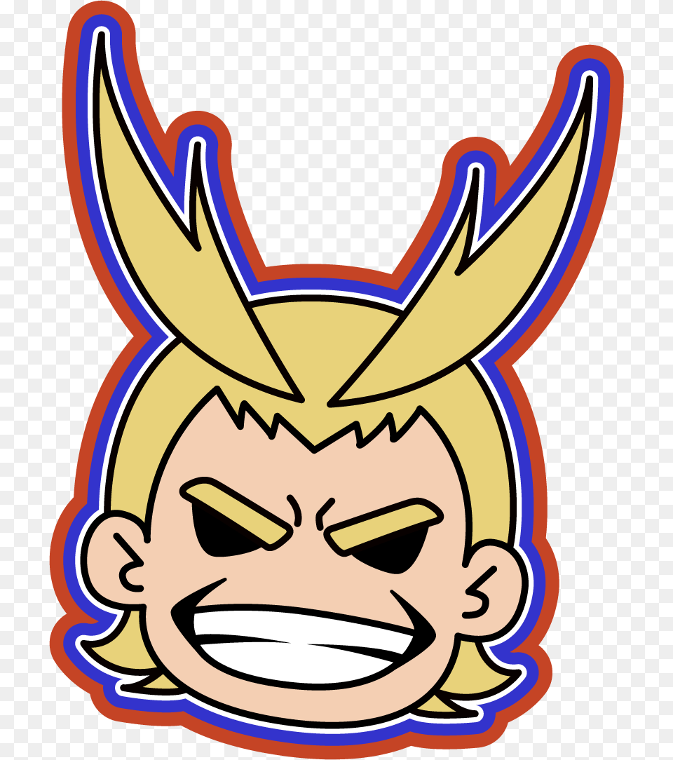 All Might Head Transparent, Cartoon, Face, Person, Dynamite Free Png Download