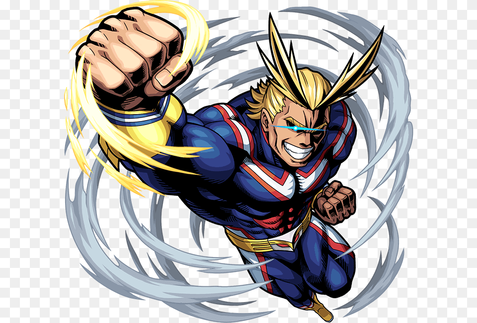 All Might Monster Strike, Book, Comics, Publication, Person Free Png Download