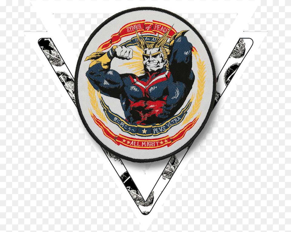 All Might Patch Jacket, Emblem, Symbol, Logo, Person Free Png Download