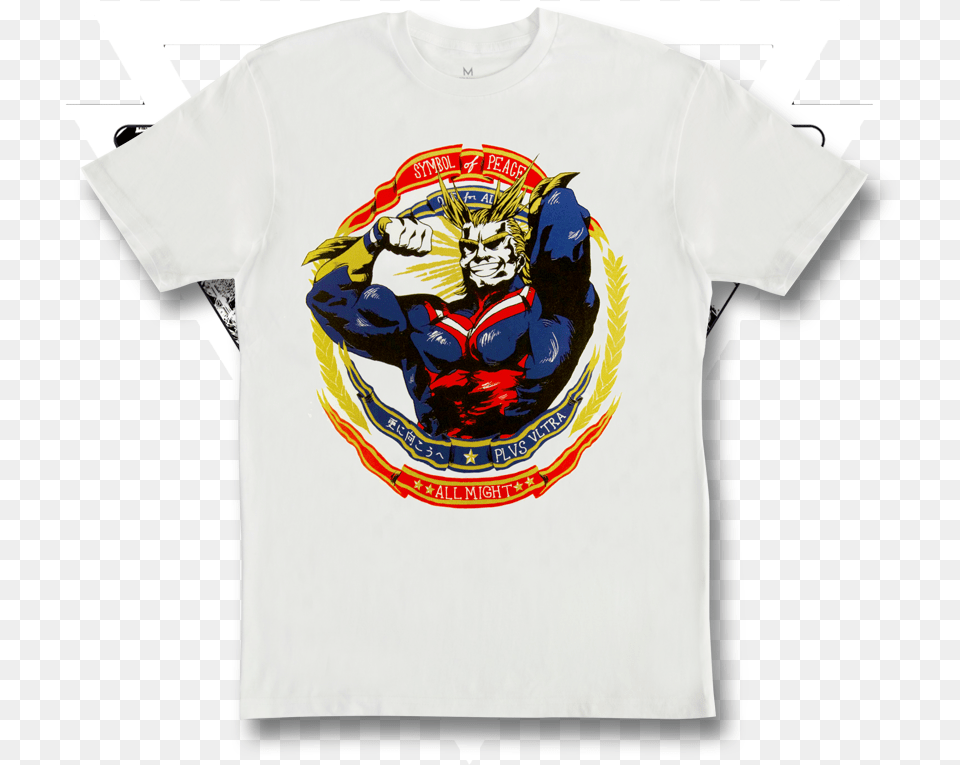 All Might Varsity Jacket, T-shirt, Clothing, Shirt, Person Free Png Download