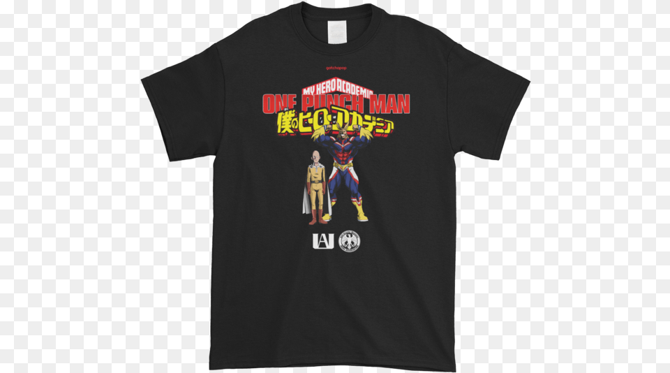 All Might X Saitama Combo Shirt Black Keys Clothing, T-shirt, Person Free Png Download