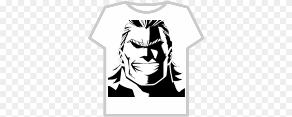 All Mights Face Black Lives Matter T Shirt Roblox, Clothing, Stencil, T-shirt, Adult Png
