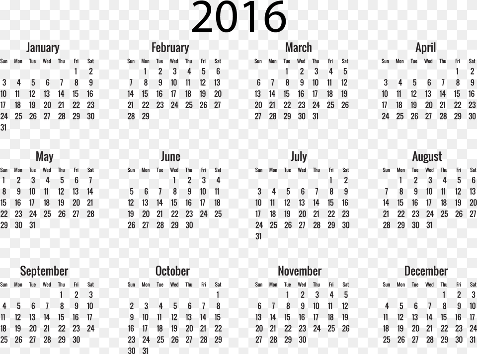 All Month Calendar 2016 Year Long Calendar 2019, Text, Electronics, Mobile Phone, Phone Free Png